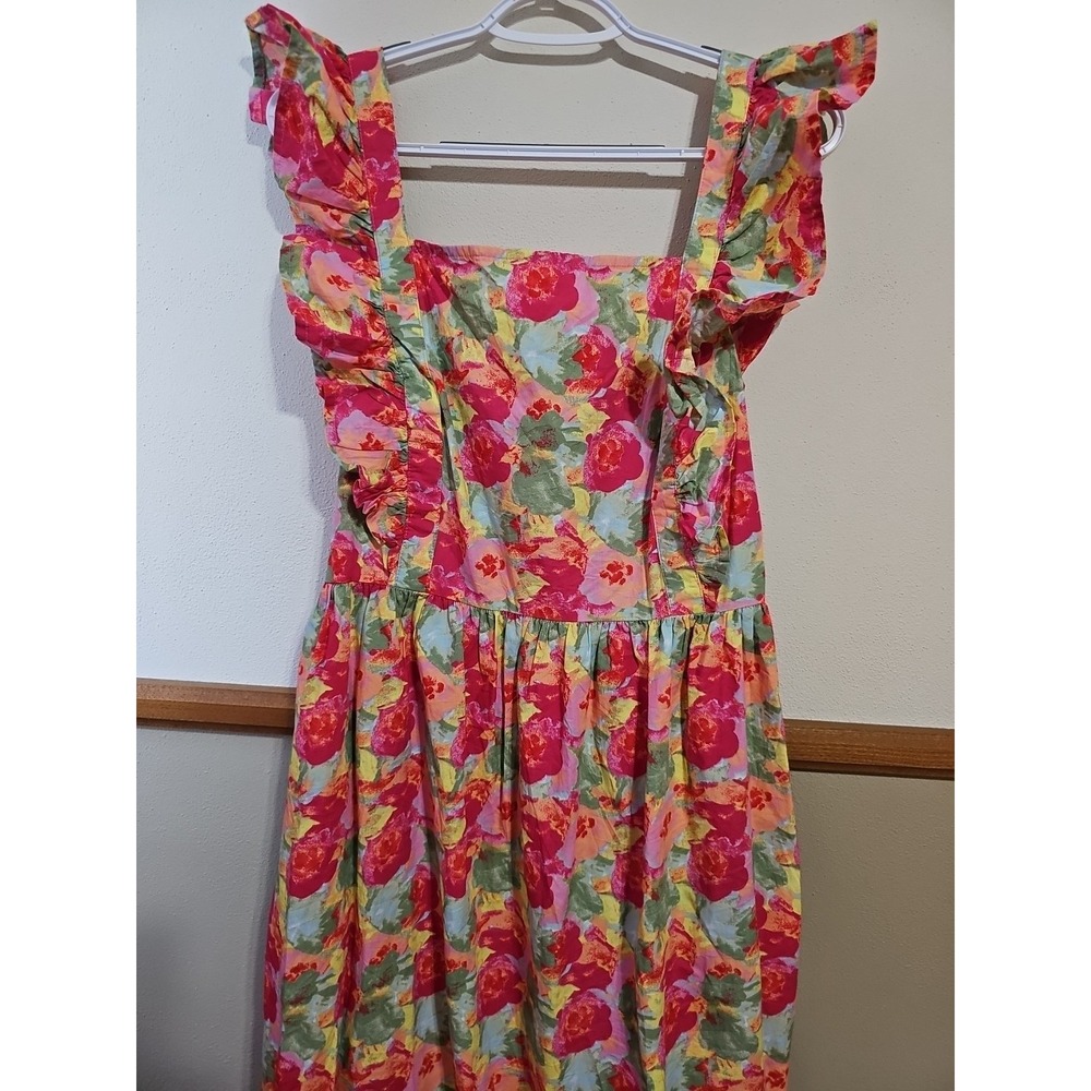 Peyton & Parker Women's Sz. XL Floral Midi Open Back Dress NWT - Picture 2 of 6